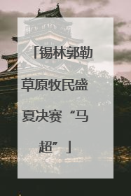 锡林郭勒草原牧民盛夏决赛“马超”