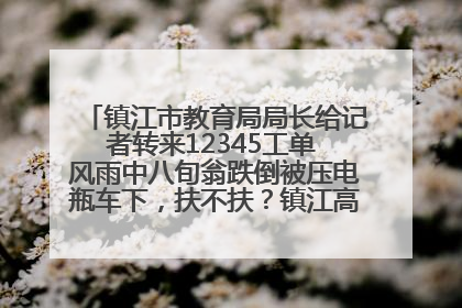 镇江市教育局局长给记者转来12345工单 风雨中八旬翁跌倒被压电瓶车下，扶不扶？镇江高职学子选择令人钦佩