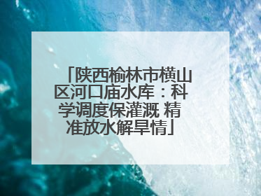 陕西榆林市横山区河口庙水库：科学调度保灌溉 精准放水解旱情