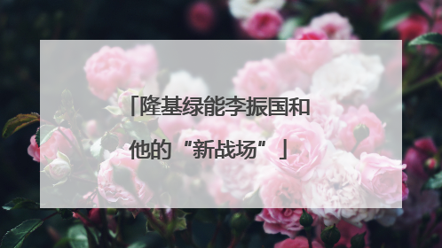 隆基绿能李振国和他的“新战场”