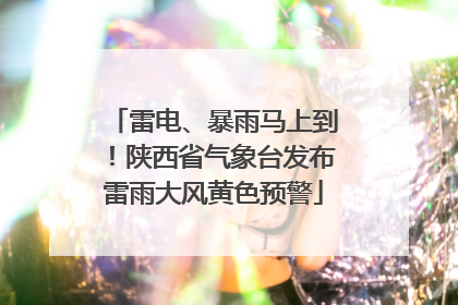雷电、暴雨马上到！陕西省气象台发布雷雨大风黄色预警