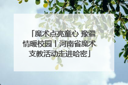 魔术点亮童心 豫疆情暖校园丨河南省魔术支教活动走进哈密