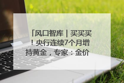 风口智库｜买买买！央行连续7个月增持黄金，专家：金价或仍易涨难跌