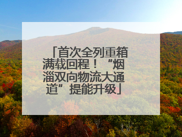 首次全列重箱满载回程！“烟淄双向物流大通道”提能升级