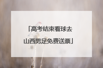 高考结束看球去 山西男足免费送票