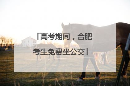 高考期间，合肥考生免费坐公交