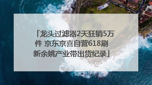 龙头过滤器2天狂销5万件 京东京喜自营618刷新余姚产业带出货纪录