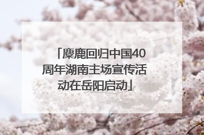 麋鹿回归中国40周年湖南主场宣传活动在岳阳启动