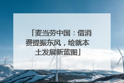 麦当劳中国：借消费提振东风，绘就本土发展新蓝图