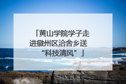 黄山学院学子走进徽州区洽舍乡送“科技清风”