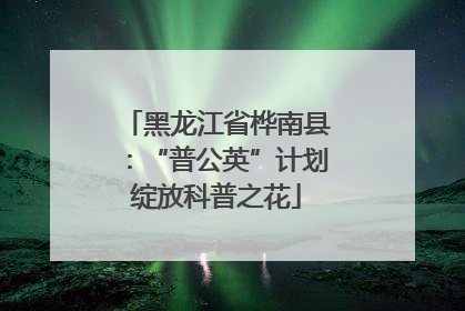 黑龙江省桦南县：“普公英”计划绽放科普之花