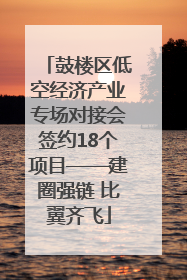 鼓楼区低空经济产业专场对接会签约18个项目——建圈强链 比翼齐飞