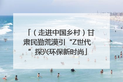 （走进中国乡村）甘肃民勤荒漠引“Z世代”探兴环保新时尚
