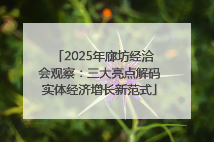2025年廊坊经洽会观察：三大亮点解码实体经济增长新范式