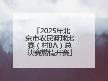 2025年北京市农民篮球比赛（村BA）总决赛燃情开赛