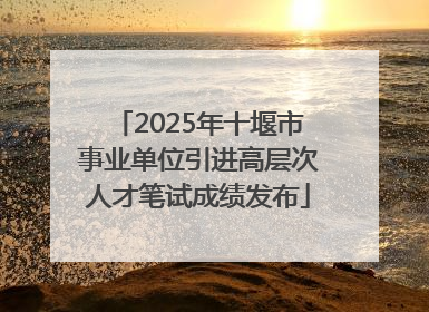 2025年十堰市事业单位引进高层次人才笔试成绩发布
