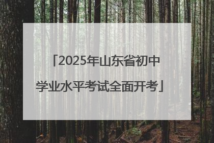 2025年山东省初中学业水平考试全面开考
