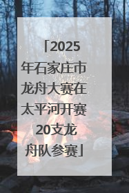 2025年石家庄市龙舟大赛在太平河开赛 20支龙舟队参赛
