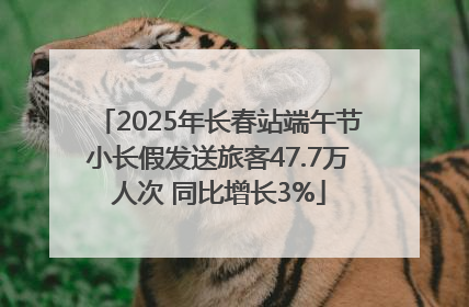 2025年长春站端午节小长假发送旅客47.7万人次 同比增长3%