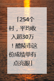 254个村，平均收入超30万！醴陵市这份成绩单有点亮眼