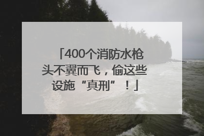 400个消防水枪头不翼而飞，偷这些设施“真刑”！