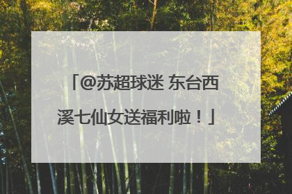@苏超球迷 东台西溪七仙女送福利啦！
